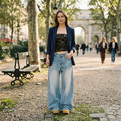 Vintage Wide Leg Pants Women