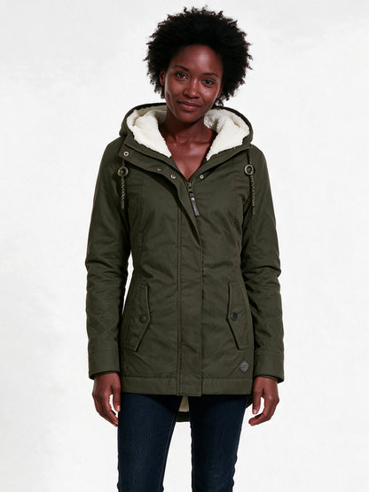 Adeline - Cozy Fleece-Lined Winter Jacket for Women - Green