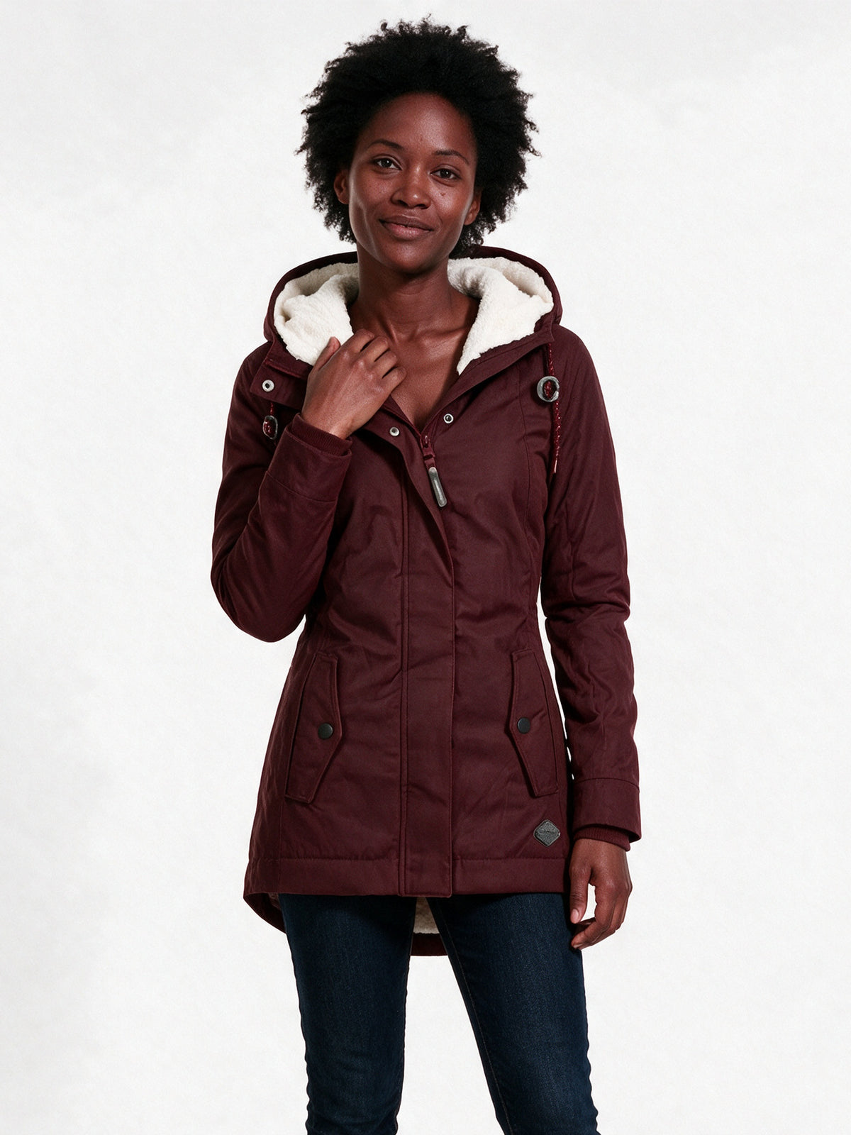 Adeline - Cozy Fleece-Lined Winter Jacket for Women - Red