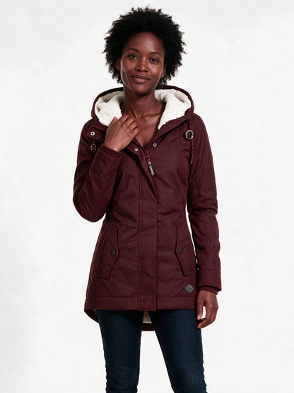 Adeline - Cozy Fleece-Lined Winter Jacket for Women - Red