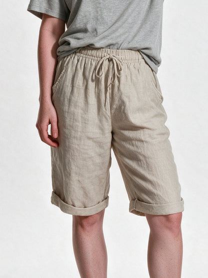 Adeline - Lightweight Everyday Shorts - Beige