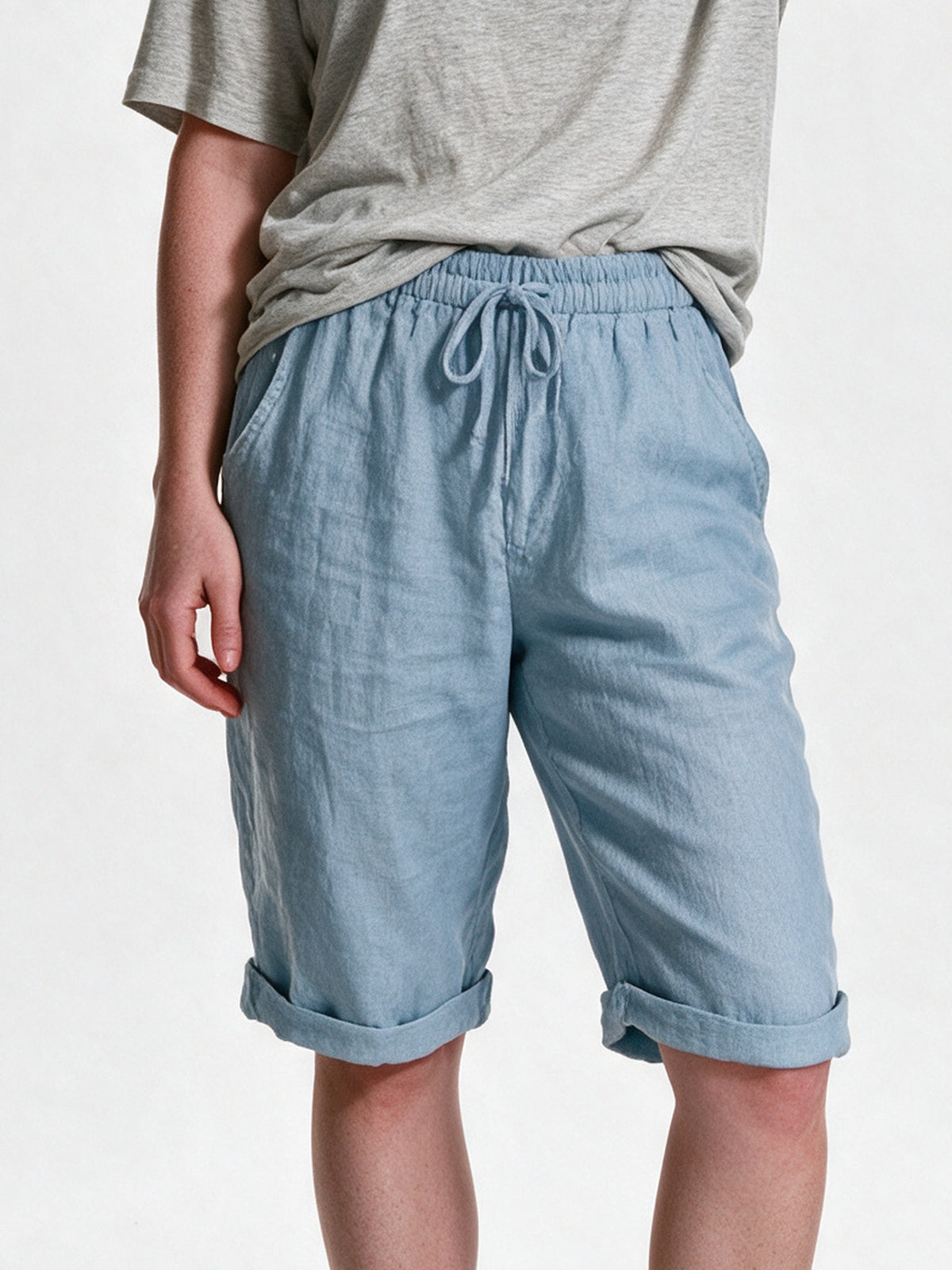Adeline - Lightweight Everyday Shorts - Blue