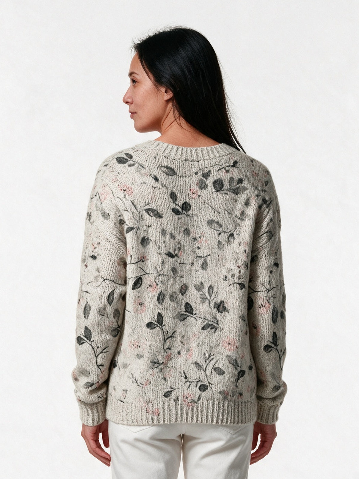 Albertine - Women's Floral Print Button Front Cardigan - view 5