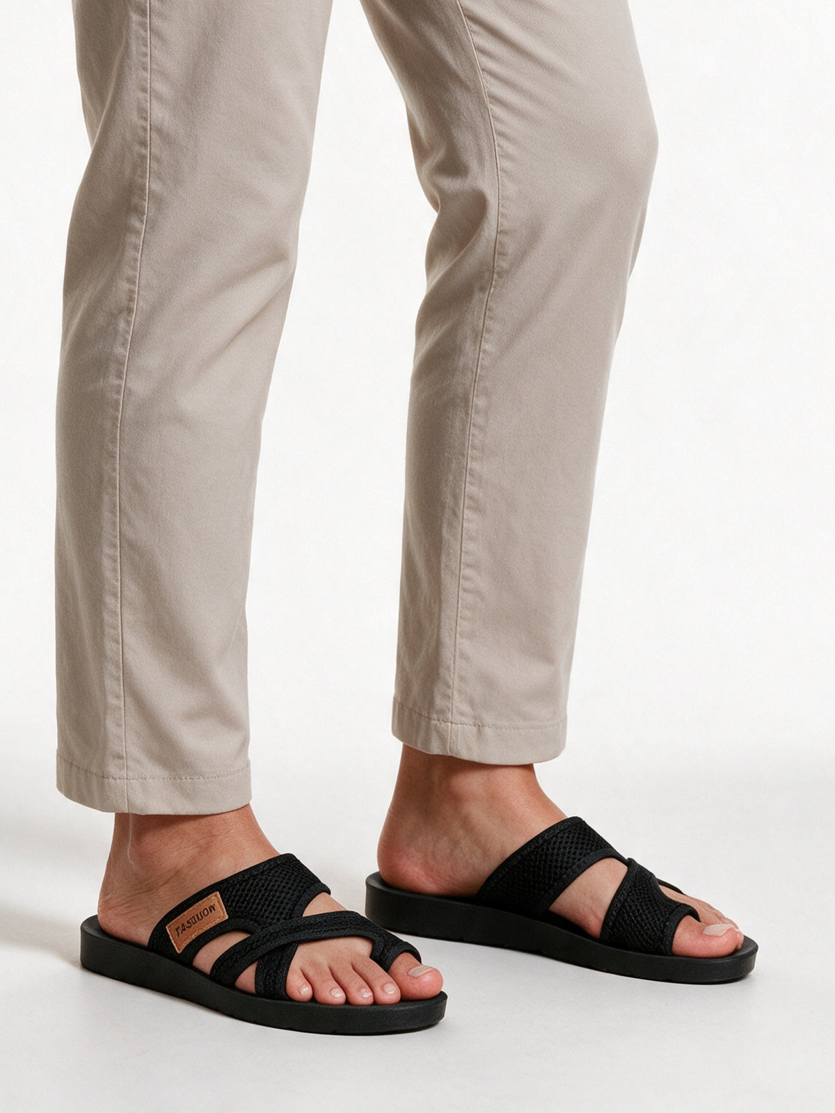 Alma - Women's Crisscross Toe Loop Flat Sandals - view 2