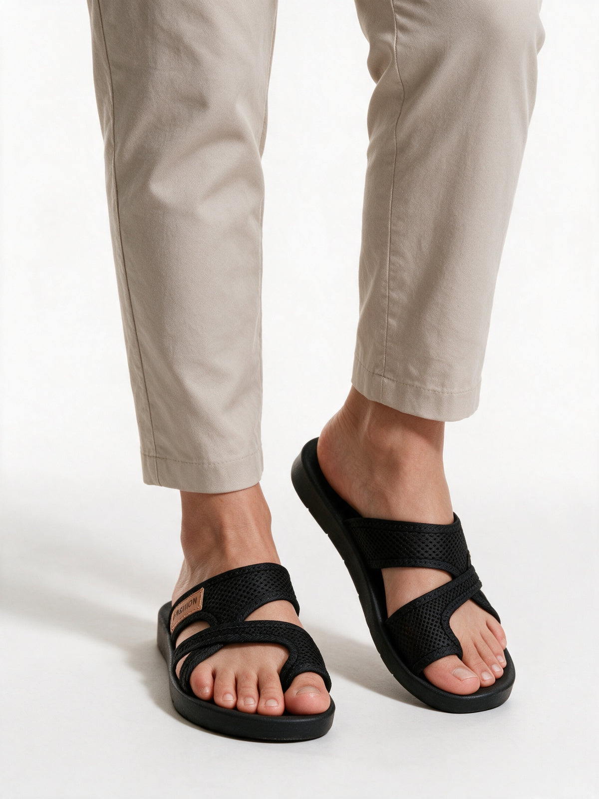 Alma - Women's Crisscross Toe Loop Flat Sandals - view 3