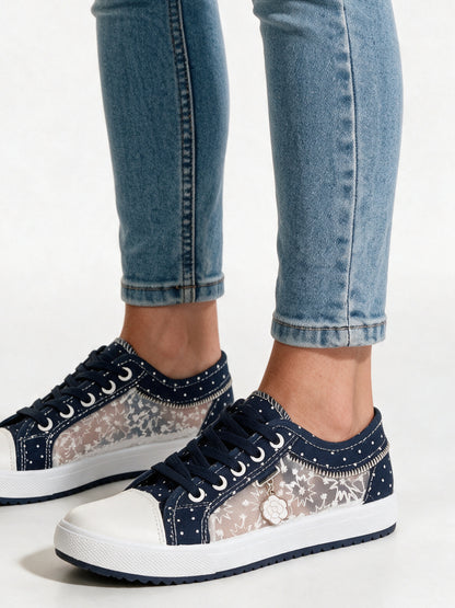 Amara - Floral Mesh Women's Orthopedic Sneakers - view 2
