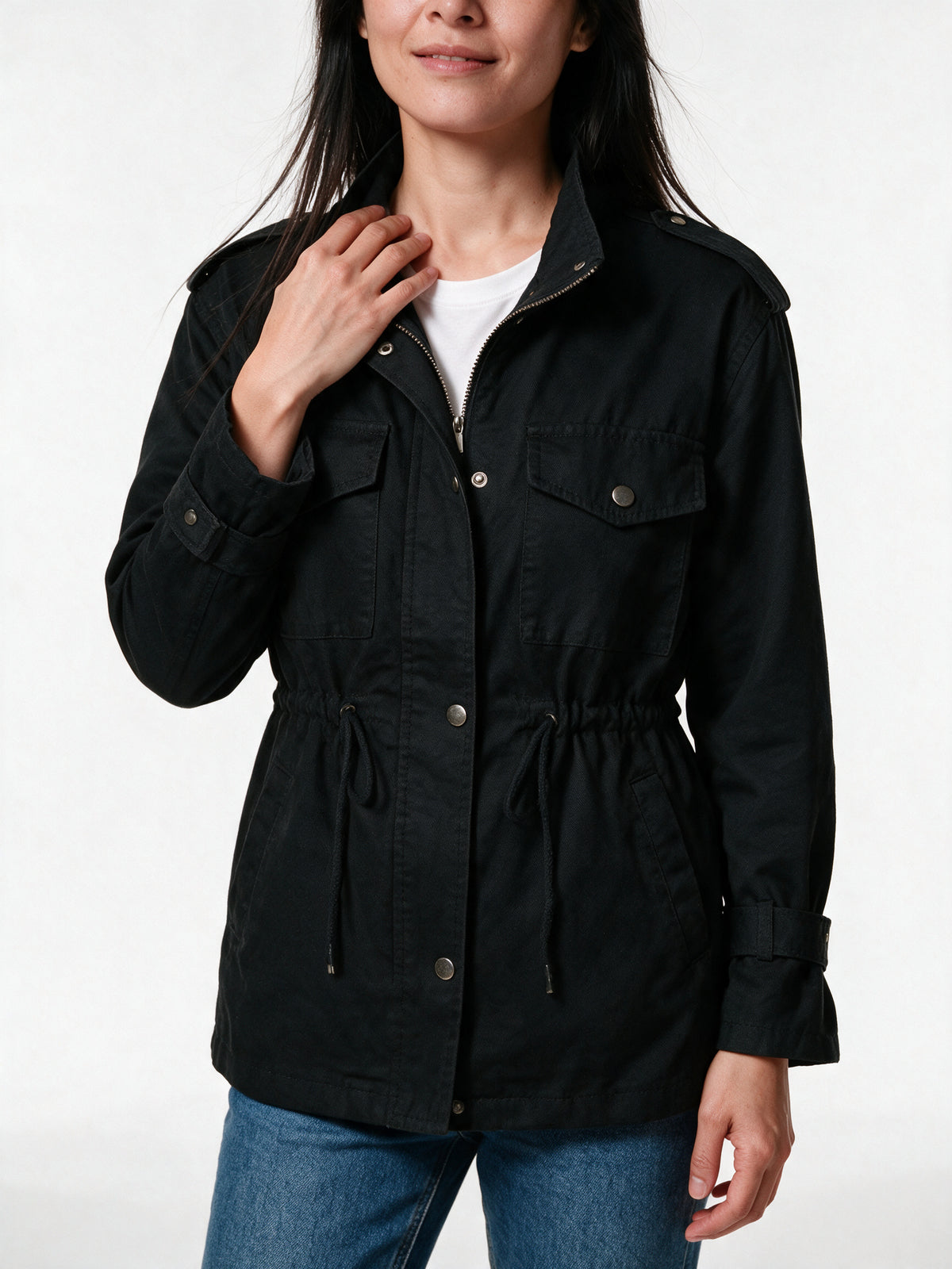 Amara - Soft Ladies Utility Jacket with Adjustable Fit - view 3