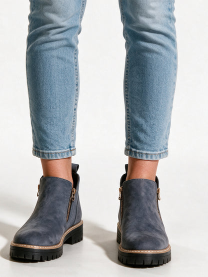 Amara - Stylish Women's Orthopedic Ankle Boots - Grey