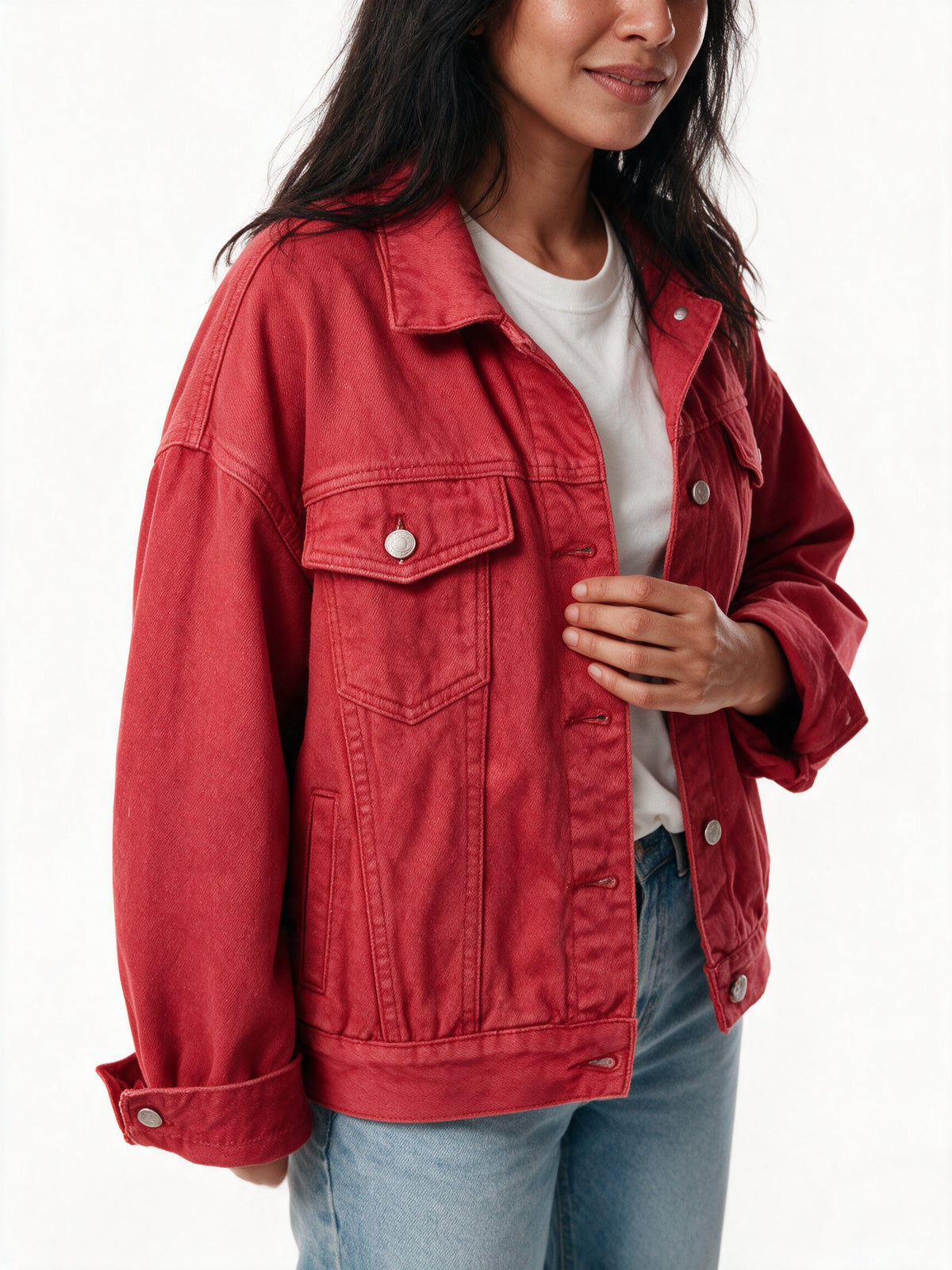 Amelia - Casual Oversized Denim Jacket for Women - view 3