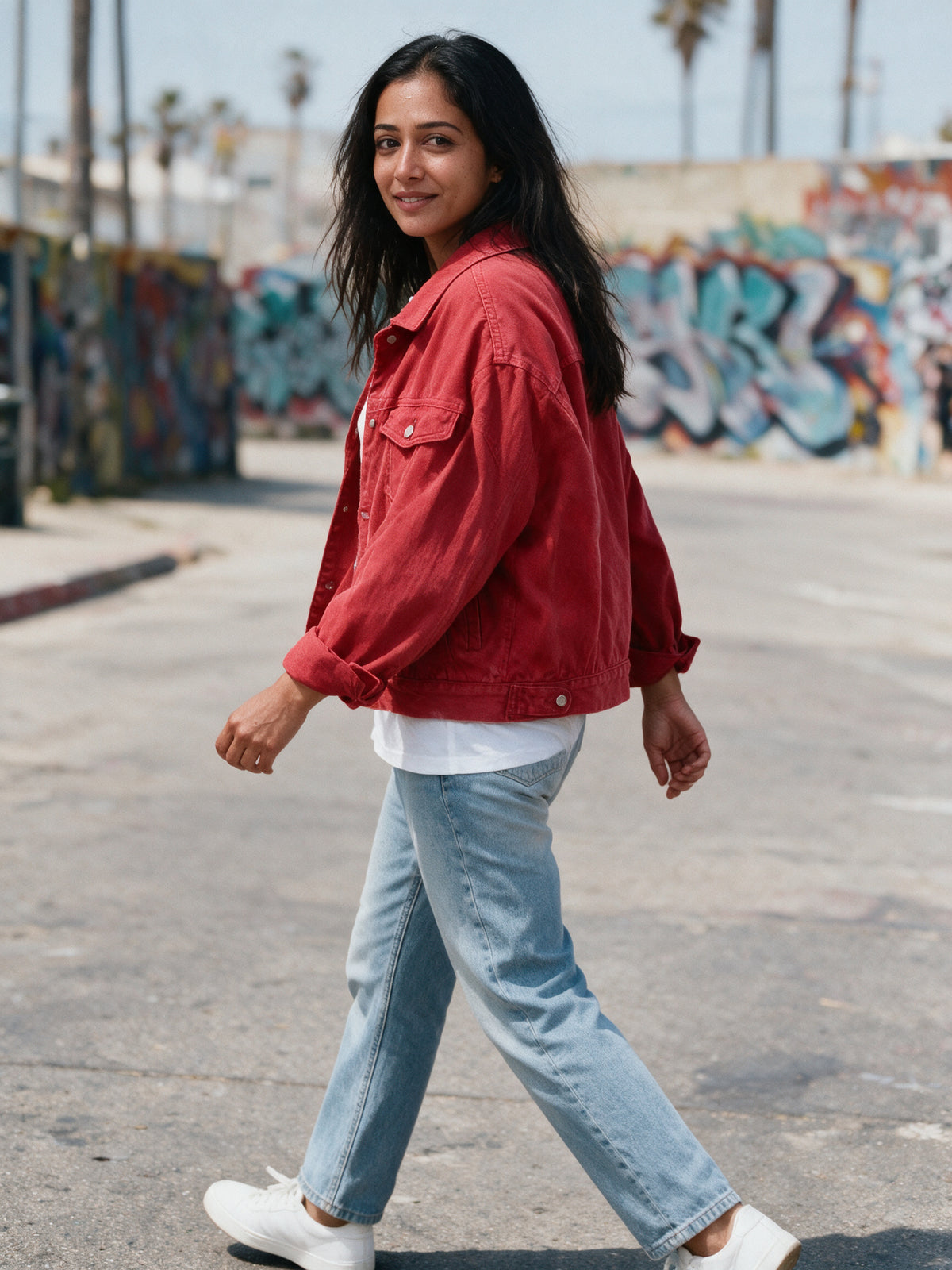 Amelia - Casual Oversized Denim Jacket for Women - view 4