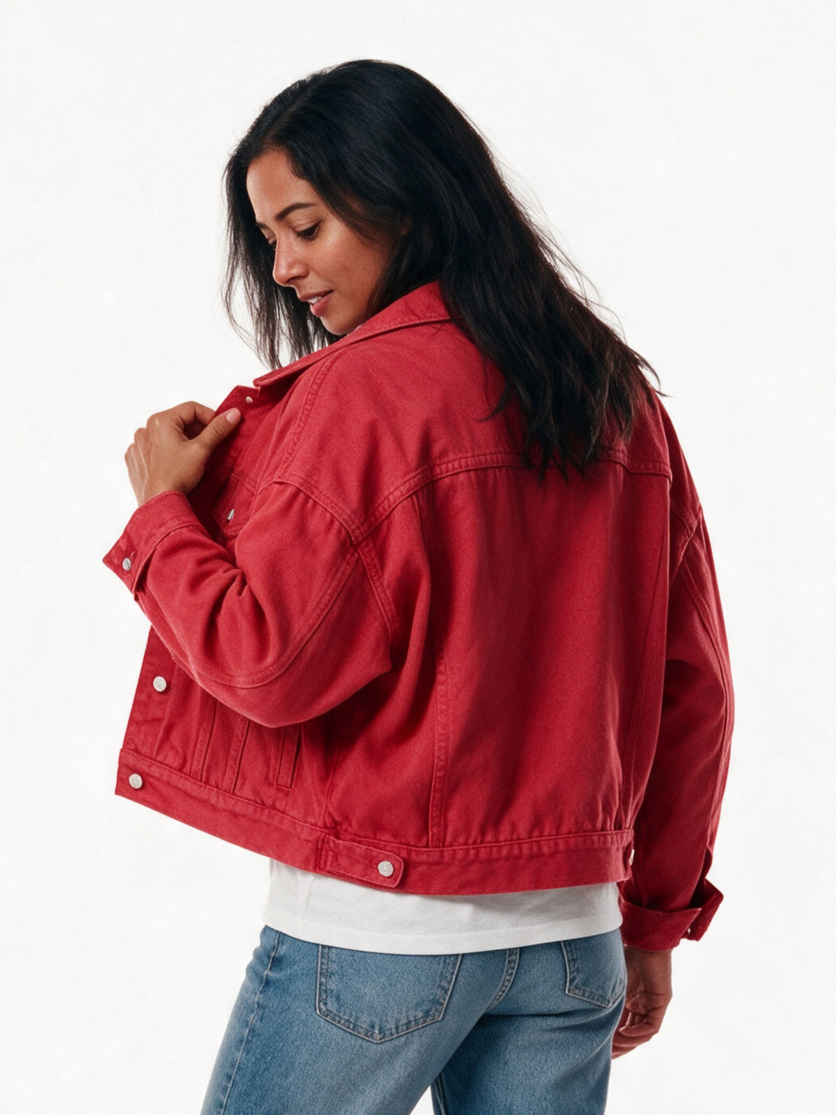 Amelia - Casual Oversized Denim Jacket for Women - view 5