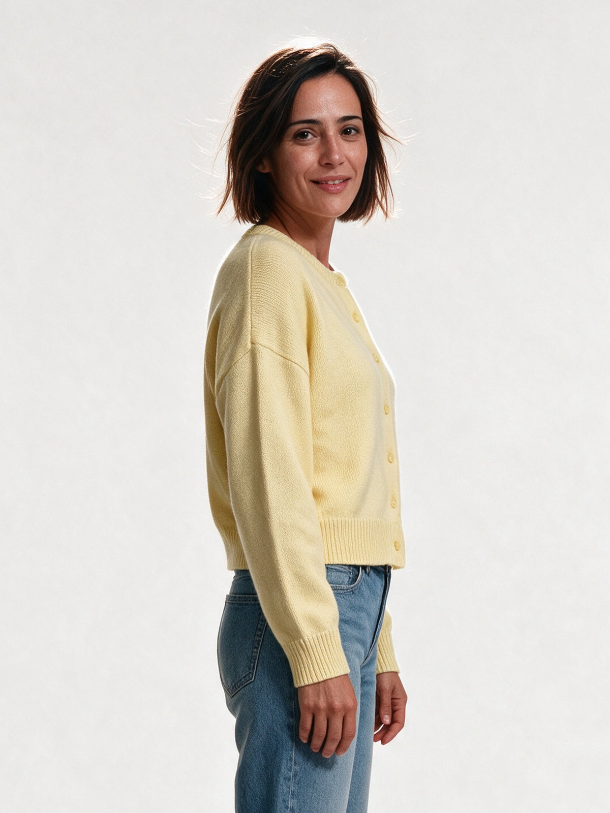 Amelia - Classic Pastel Cardigan Sweater for Women - view 2