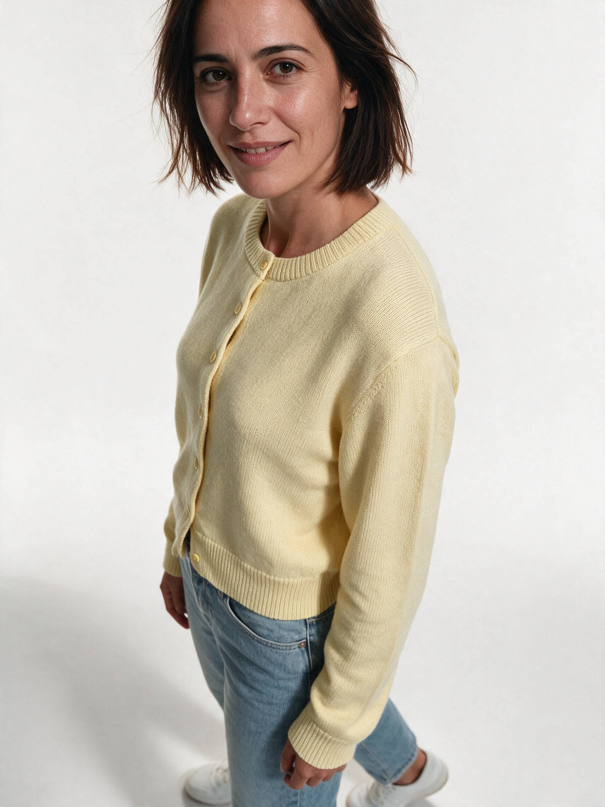 Amelia - Classic Pastel Cardigan Sweater for Women - view 3