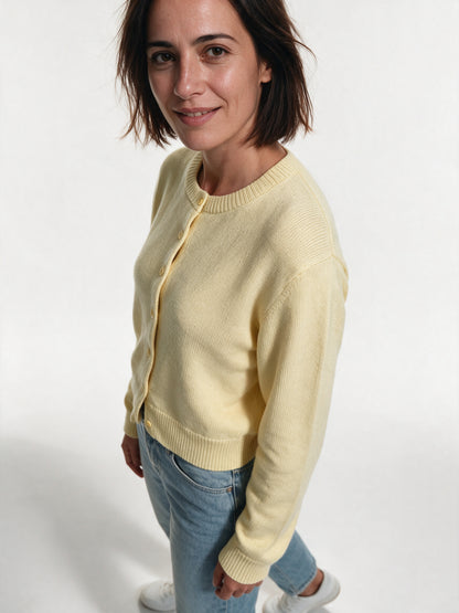 Amelia - Classic Pastel Cardigan Sweater for Women - view 3