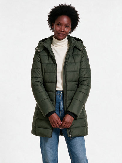 Amelia - Cozy Quilted Winter Jacket for Women - Green