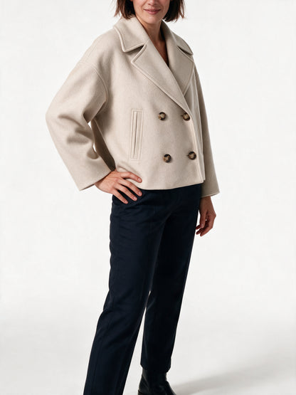 Amelia - Double-Breasted Soft-Blend Coat - view 3