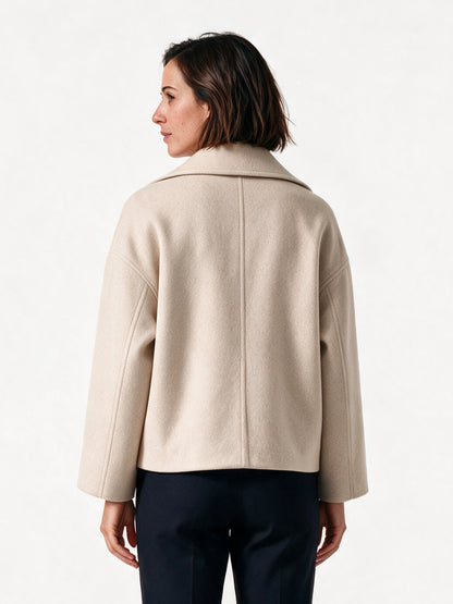 Amelia - Double-Breasted Soft-Blend Coat - view 5
