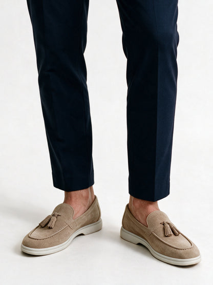 Vitor - Men's Tassel Loafers with White Sole - view 1