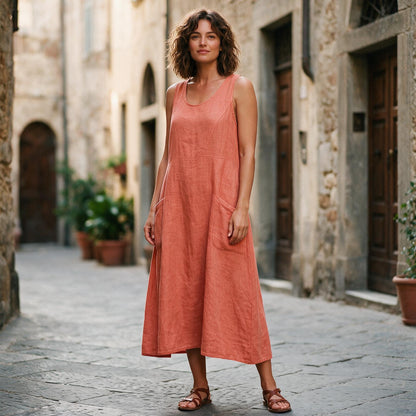 Arabella - Stylish Plus Size Summer Dress With Pockets