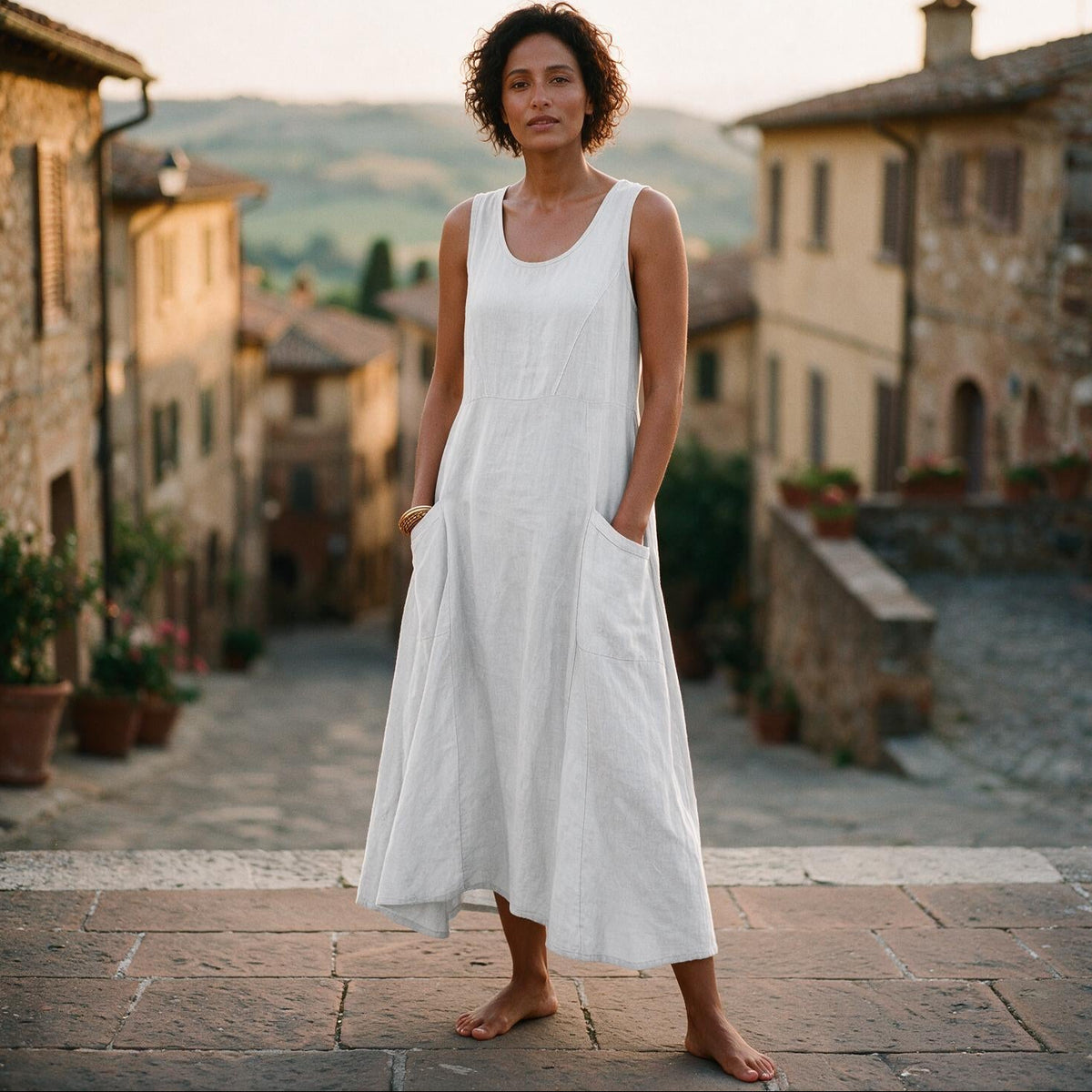 Arabella - Stylish Plus Size Summer Dress With Pockets