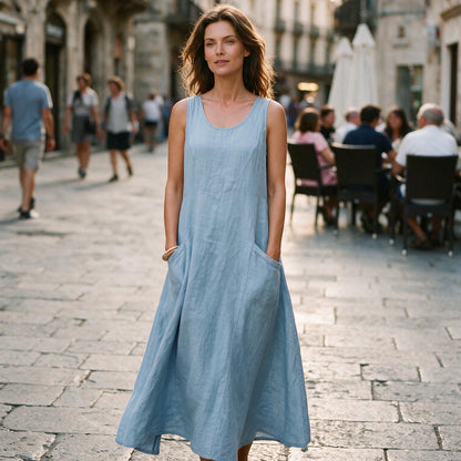 Arabella - Stylish Plus Size Summer Dress With Pockets