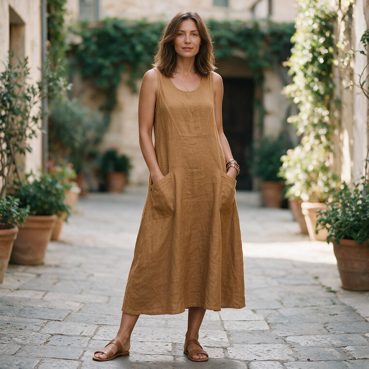 Arabella - Stylish Plus Size Summer Dress With Pockets