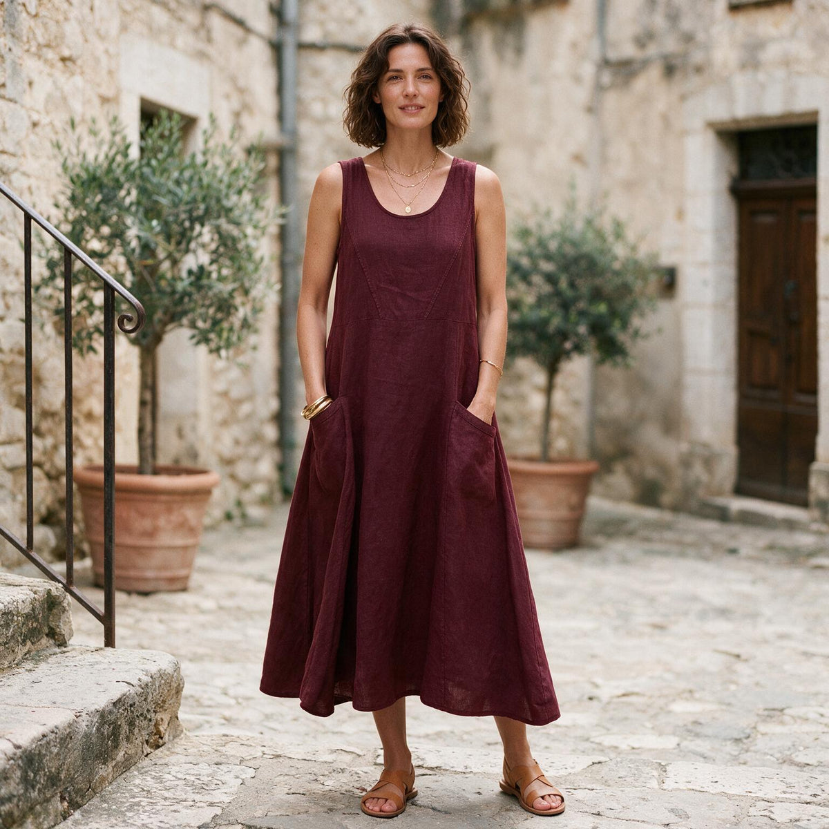 Arabella - Stylish Plus Size Summer Dress With Pockets