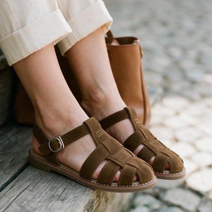 Aria - Stylish Women's Hollow Genuine Leather Sandals