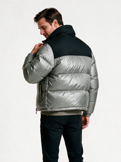 Arvid - Unisex Two Tone Boxy Puffer Jacket - view 5