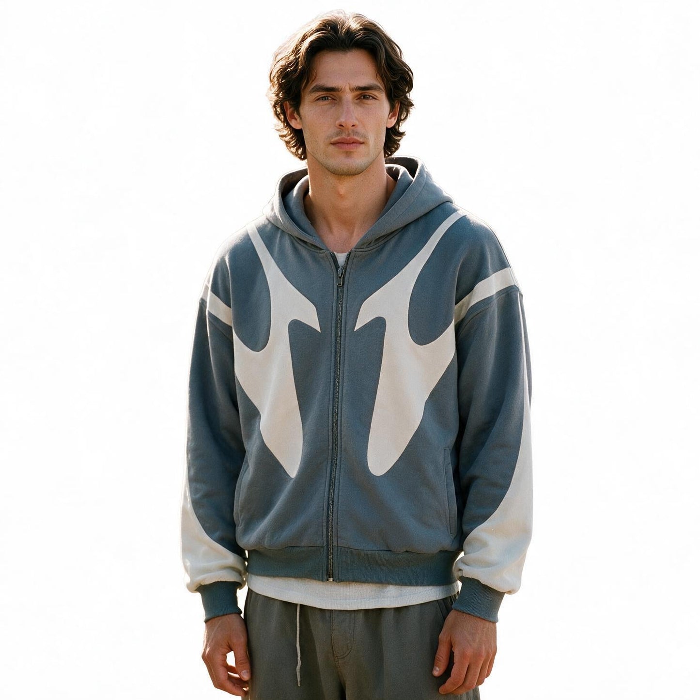 Asher - Trendy Zip-Up Graphic Hoodie for Men