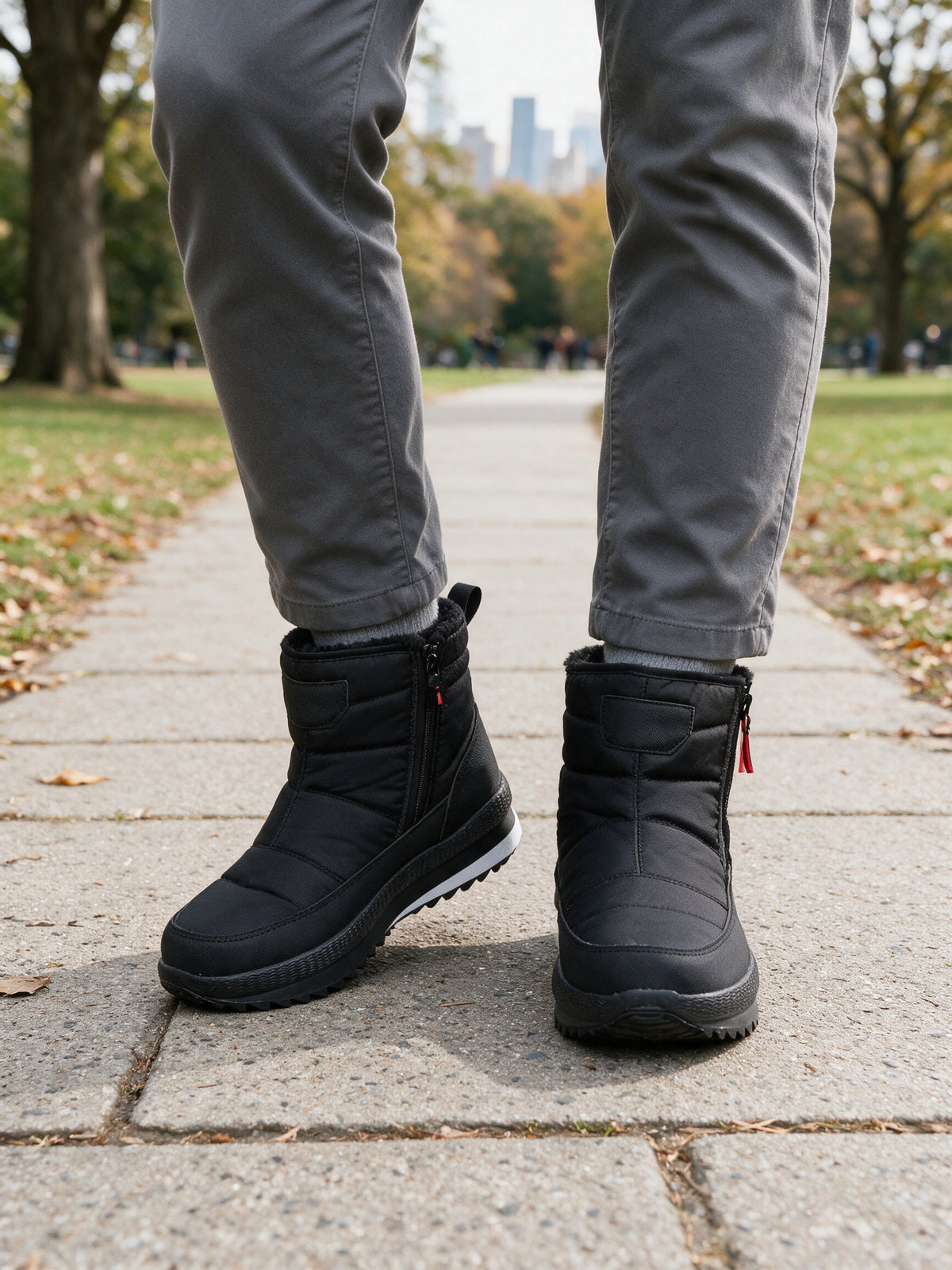 Astri - Unisex Quilted Side Zip Ankle Boots - view 4