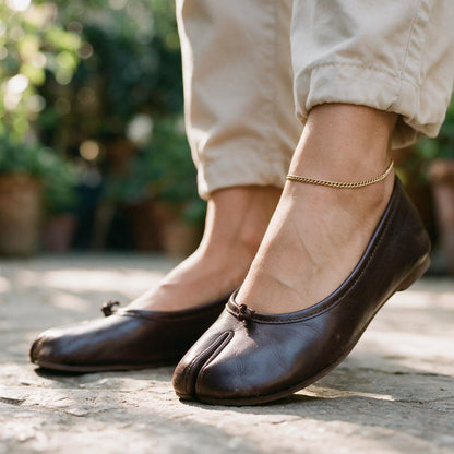Athena - Comfortable Black Leather Slip-On Loafers for Women