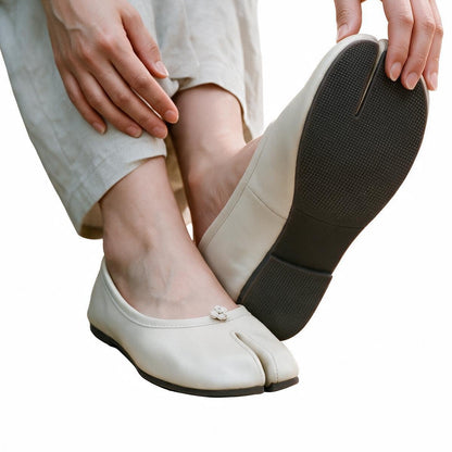Athena - Comfortable Black Leather Slip-On Loafers for Women