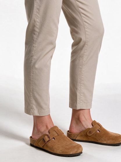 Aubrey - Classic Suede Clogs for Women with Cork Footbed - view 2