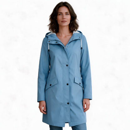 Avery - Elegant Mid Length Ladies Windbreaker Jacket