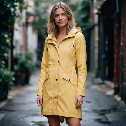 Avery - Elegant Mid Length Ladies Windbreaker Jacket