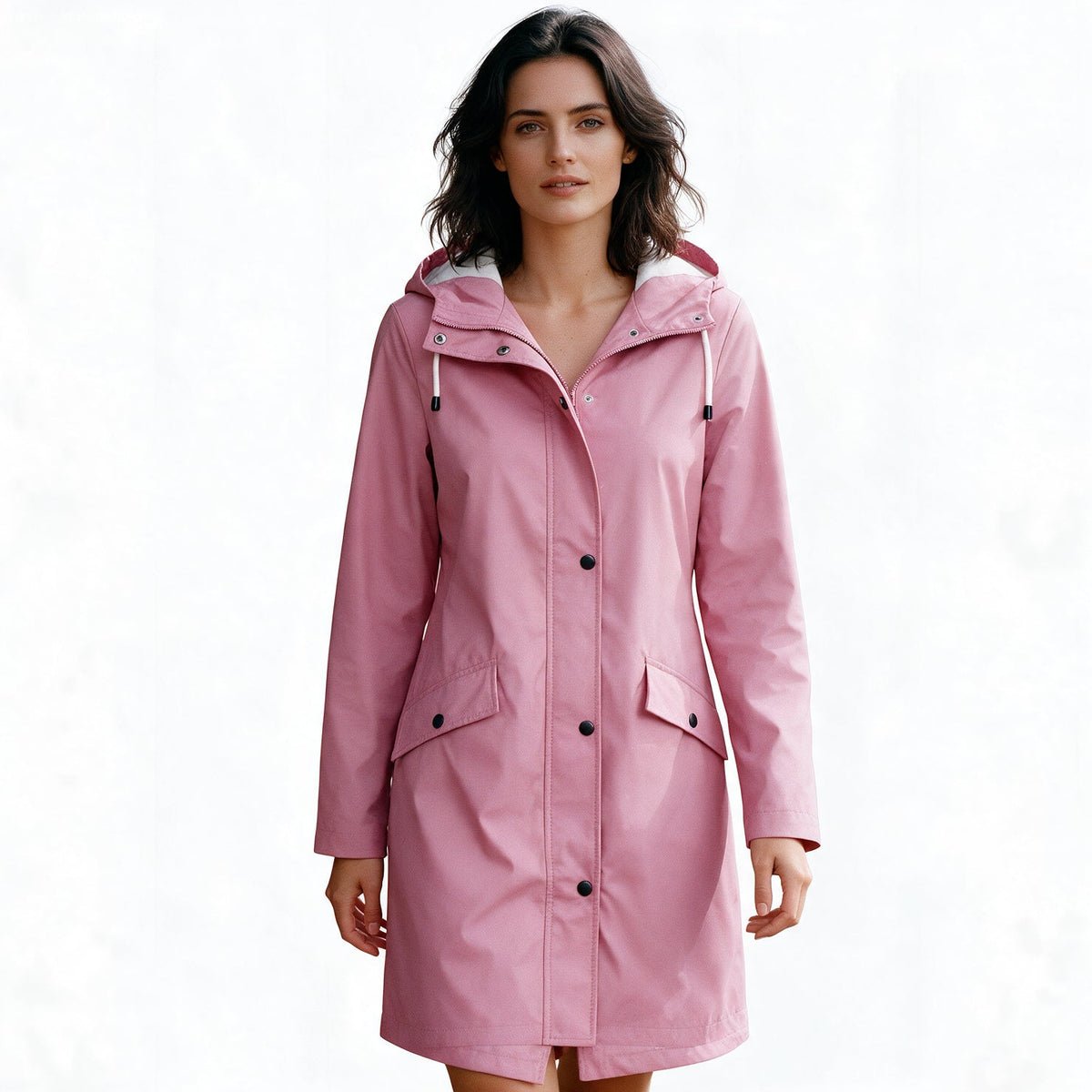 Avery - Elegant Mid Length Ladies Windbreaker Jacket