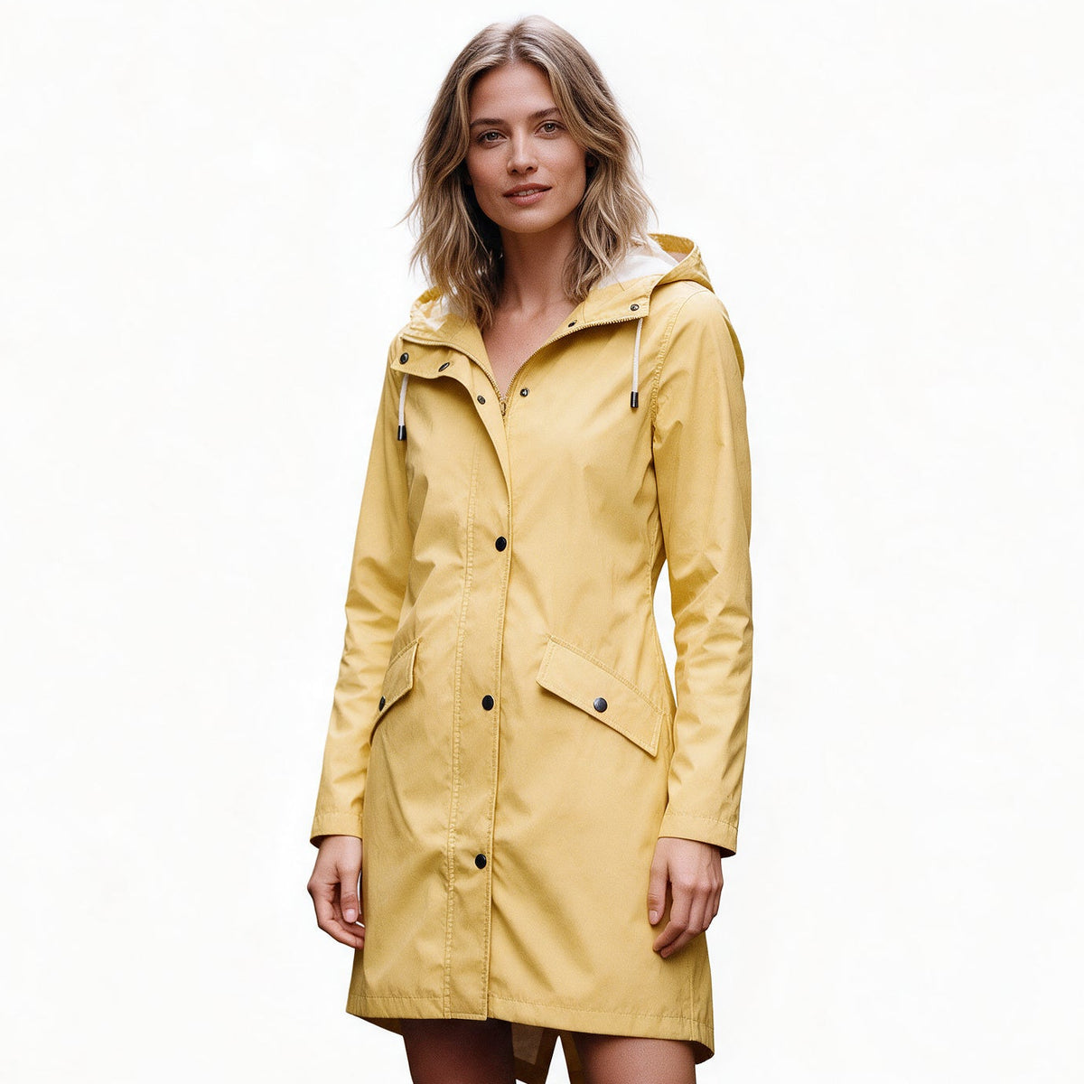 Avery - Elegant Mid Length Ladies Windbreaker Jacket