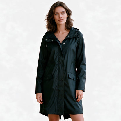Avery - Elegant Mid Length Ladies Windbreaker Jacket