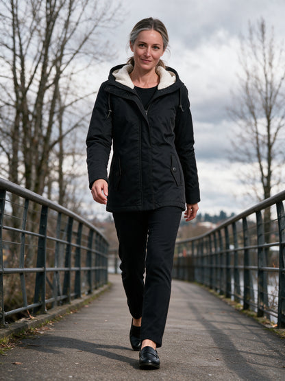 Berenice - Cozy Women's Winter Coat With Hood - view 4