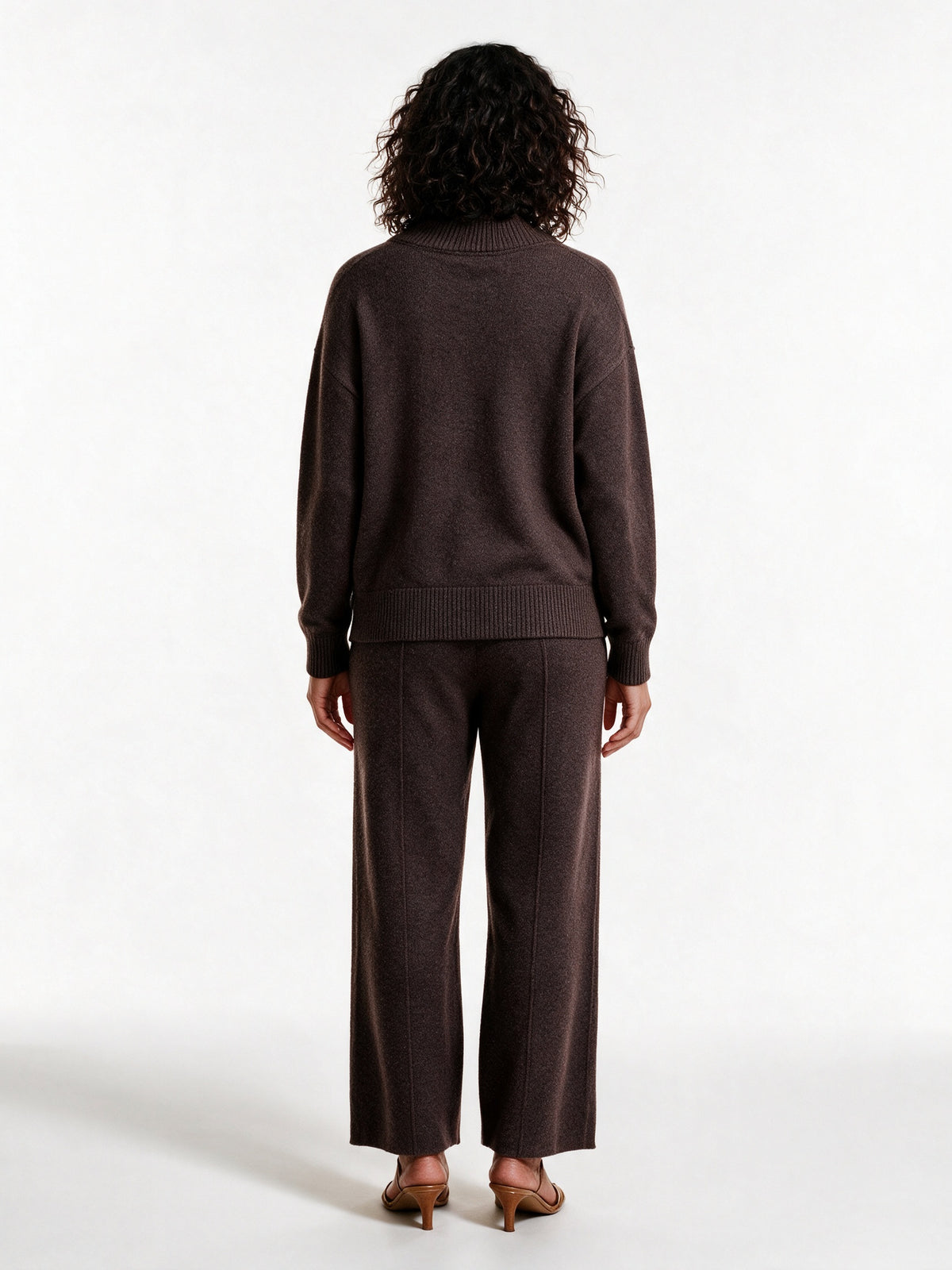 Bianca - Women's Quarter Zip Knit Sweater and Trouser Set - view 5