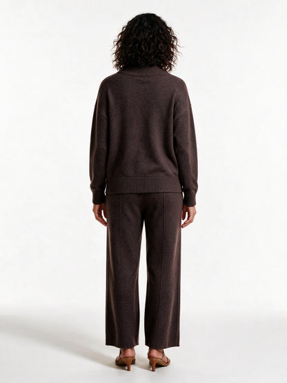 Bianca - Women's Quarter Zip Knit Sweater and Trouser Set - view 5