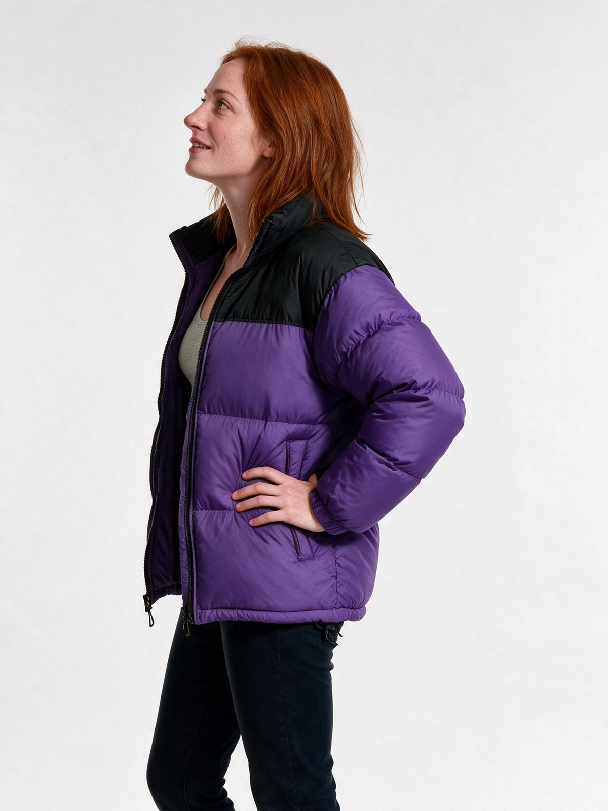 Bjorn - Unisex Two Tone Stand Collar Puffer Jacket - view 2