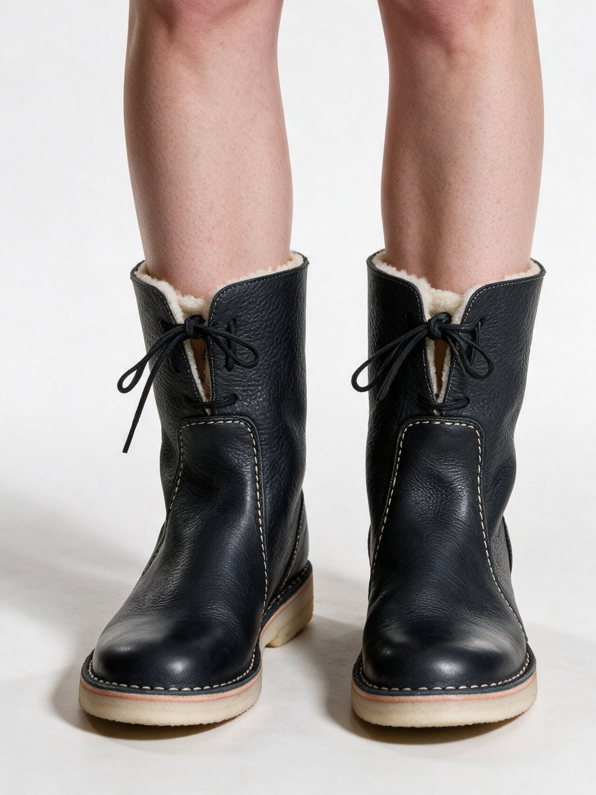 Britta - Women's Fold Down Collar Mid Calf Boots - view 3