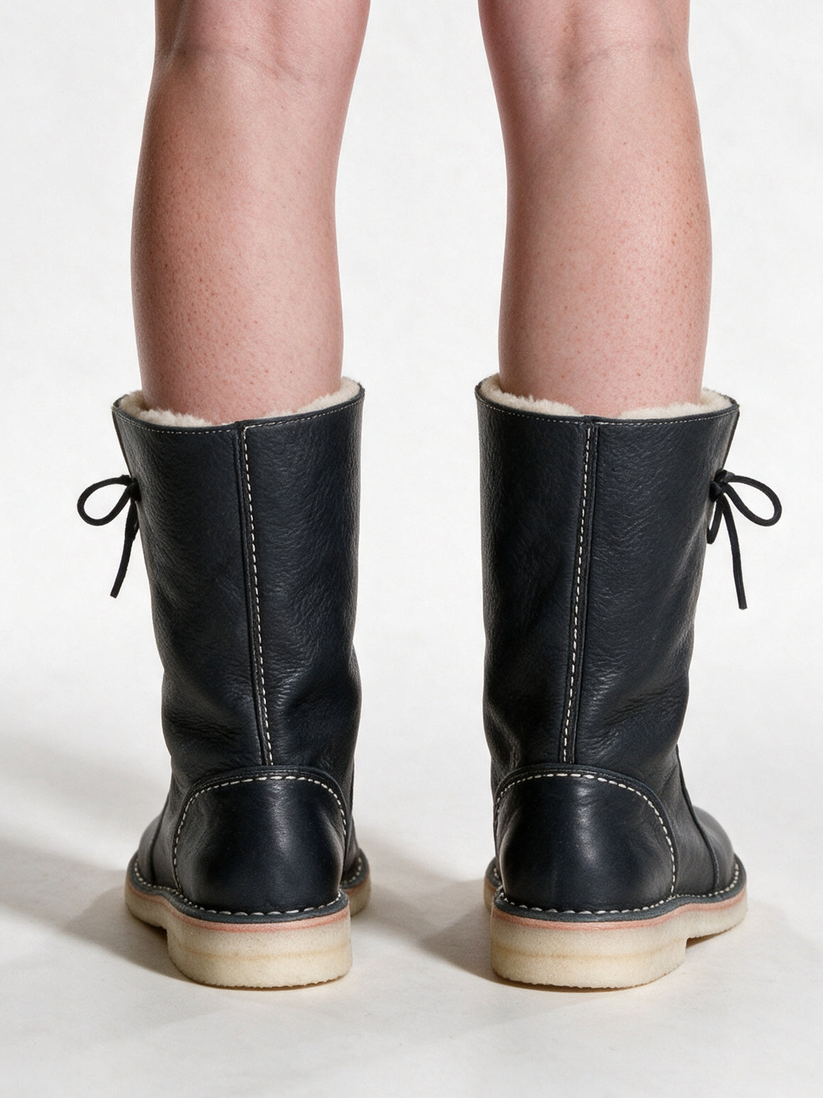 Britta - Women's Fold Down Collar Mid Calf Boots - view 5