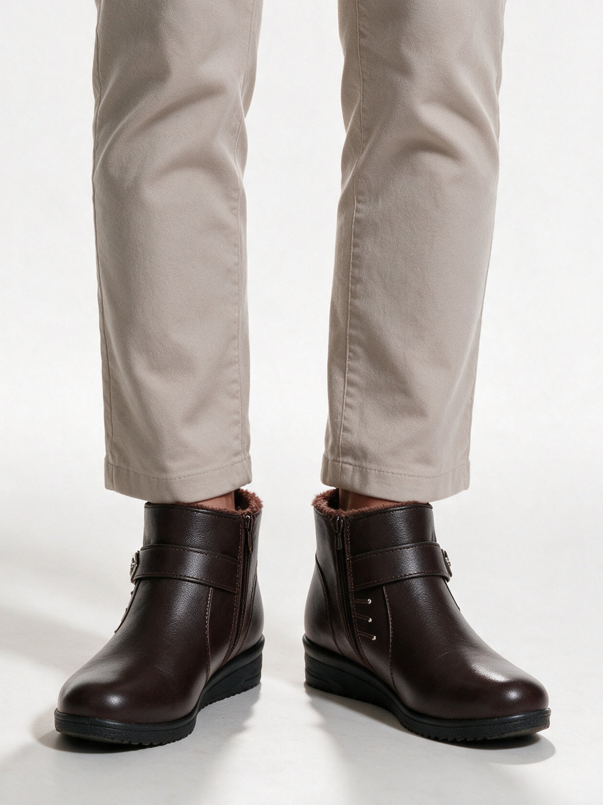 Bryony - Women's Lined Side Zip Ankle Boots - view 1
