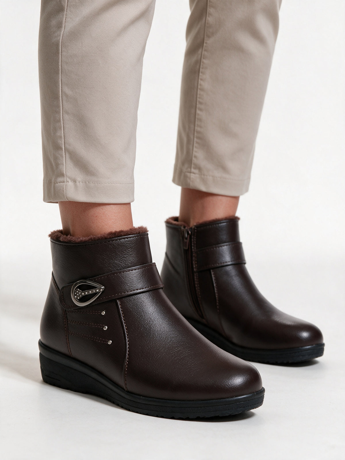 Bryony - Women's Lined Side Zip Ankle Boots - view 3