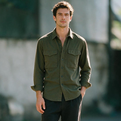 Casey - Stylish Long Sleeve Cargo Shirt