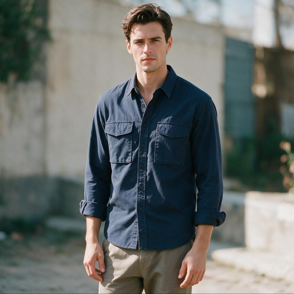 Casey - Stylish Long Sleeve Cargo Shirt