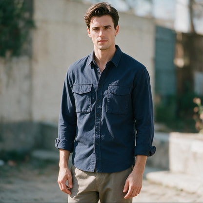 Casey - Stylish Long Sleeve Cargo Shirt